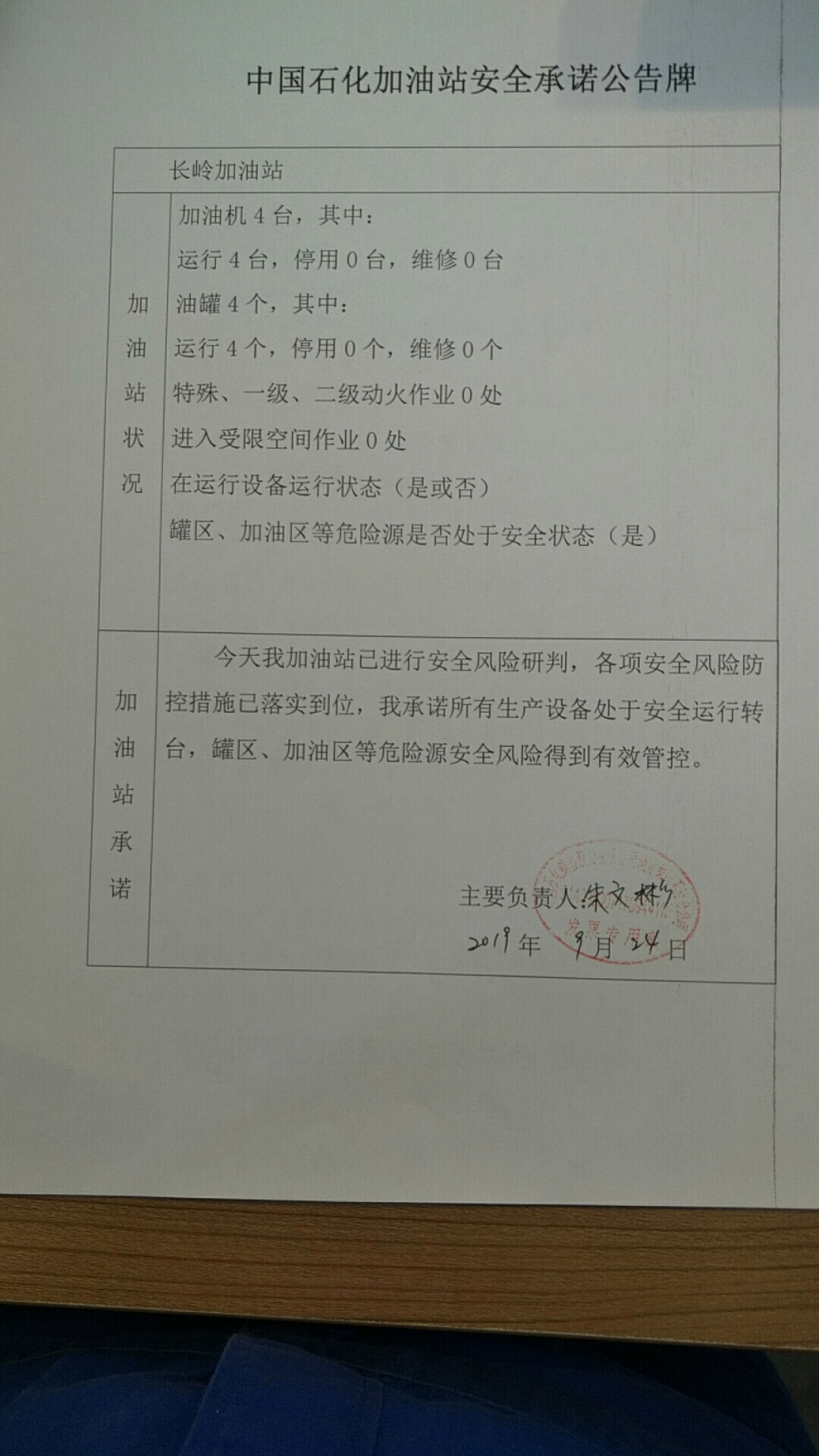 20190924安全承诺公告牌公示