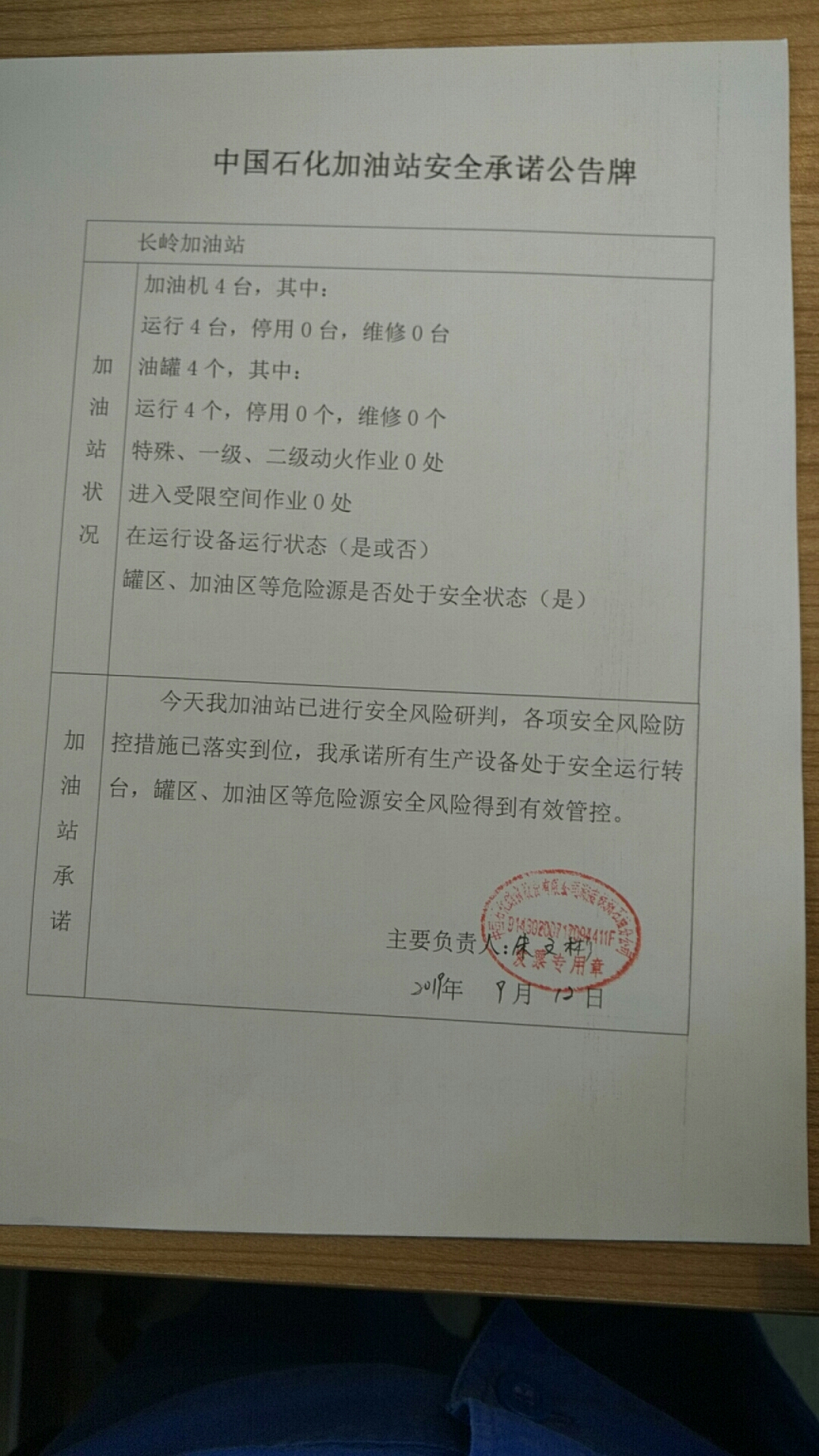 20190912安全承诺公告牌公示