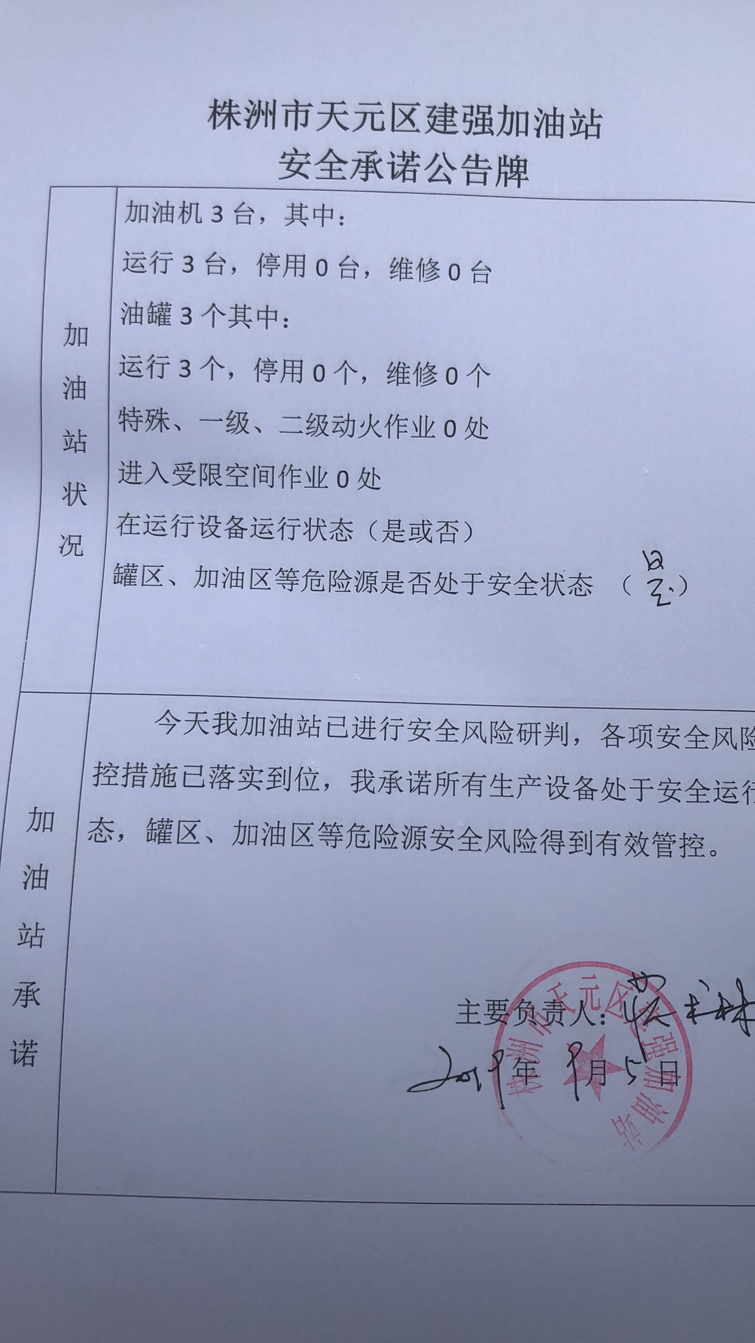20190905安全承诺公告牌公示