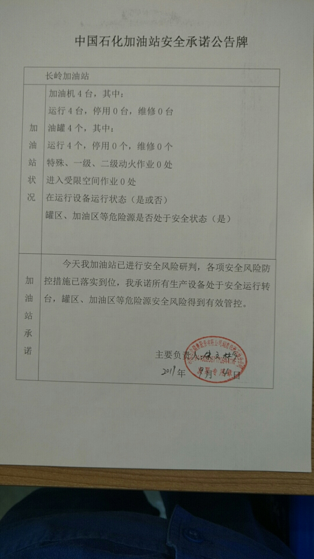 20190904安全承诺公告牌公示