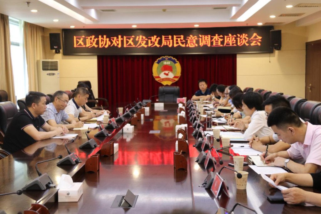 区政协召开对区发改局民意调查座谈会