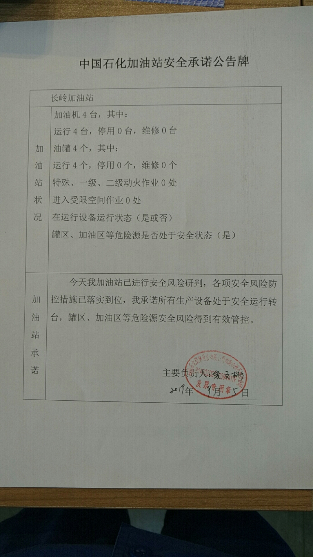 20190905安全承诺公告牌公示
