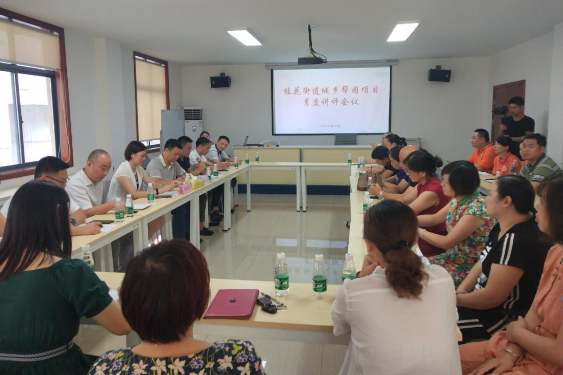 桂花街道召开城乡帮困项目月度讲评会议