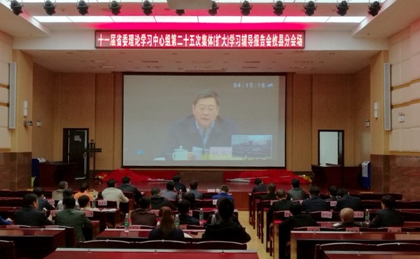 攸县组织收看省委理论学习中心组第二十五次集体（扩大）学习辅导报告电视电话会