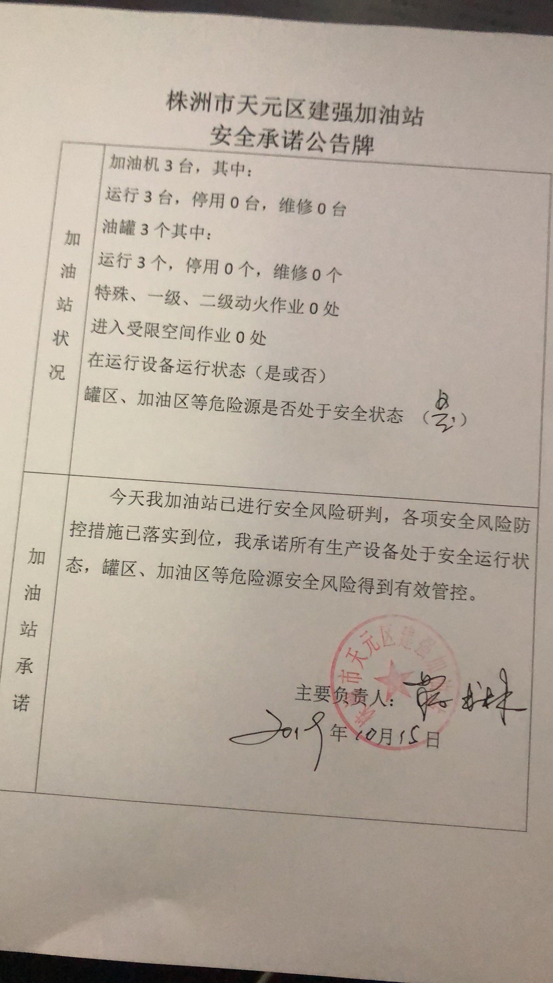 20191015安全承诺公告牌公示