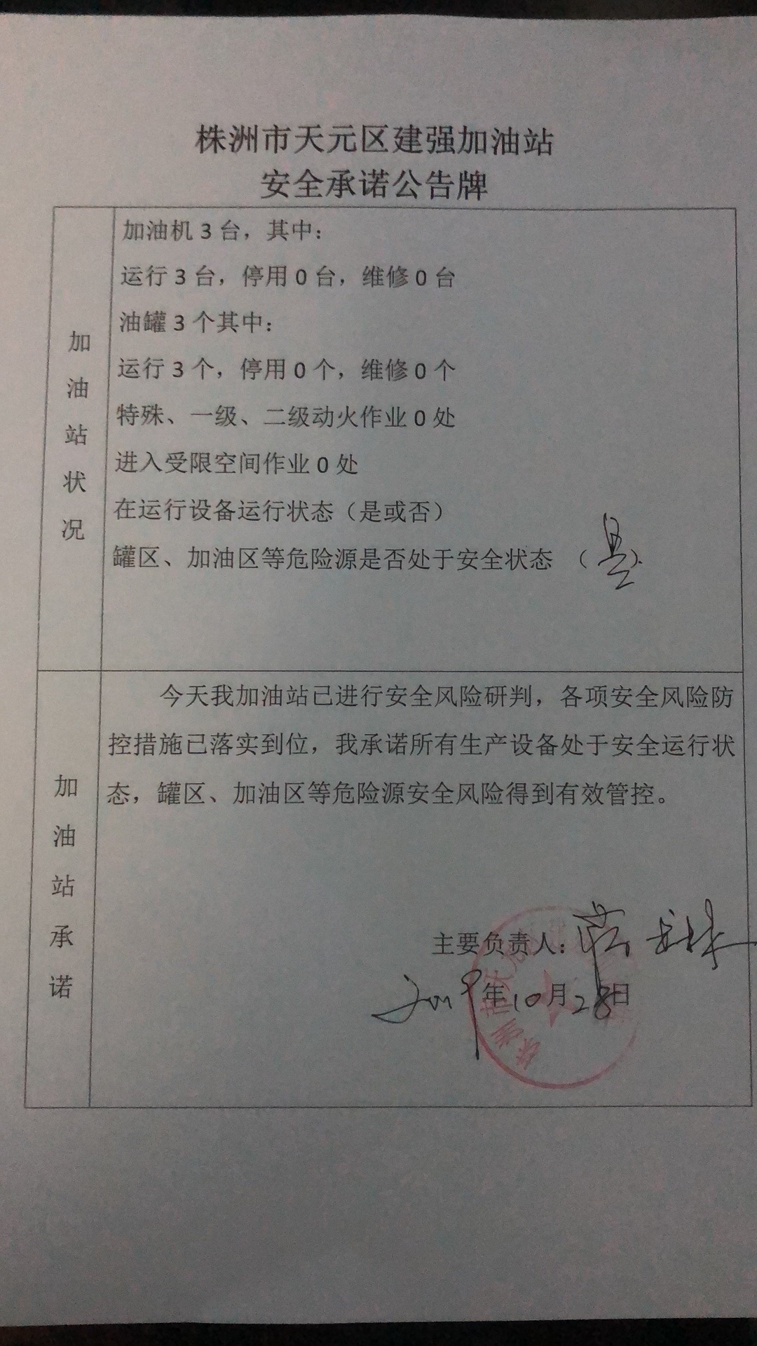 20191028安全承诺公告牌公示