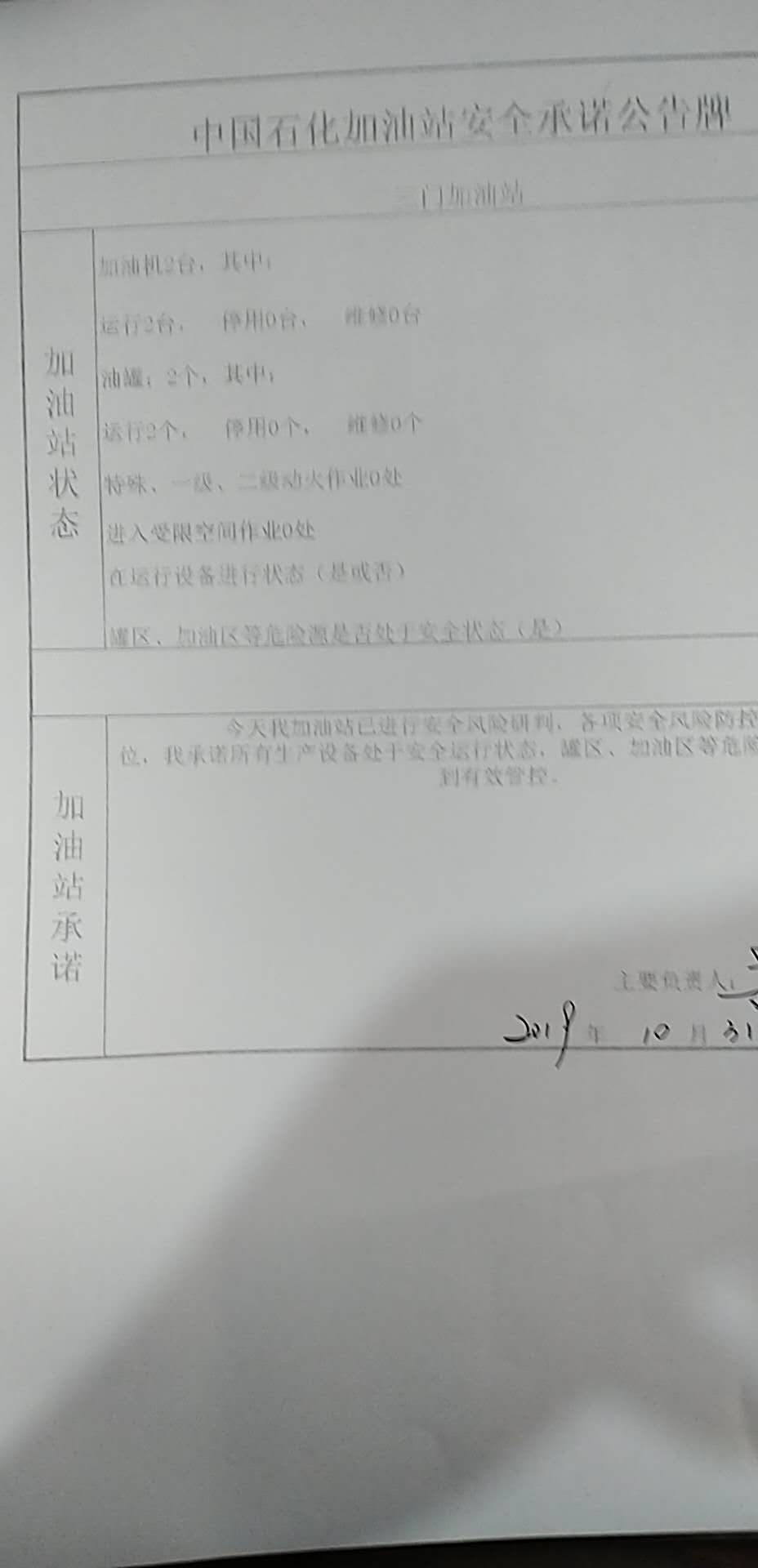 20191031安全承诺公告牌公示
