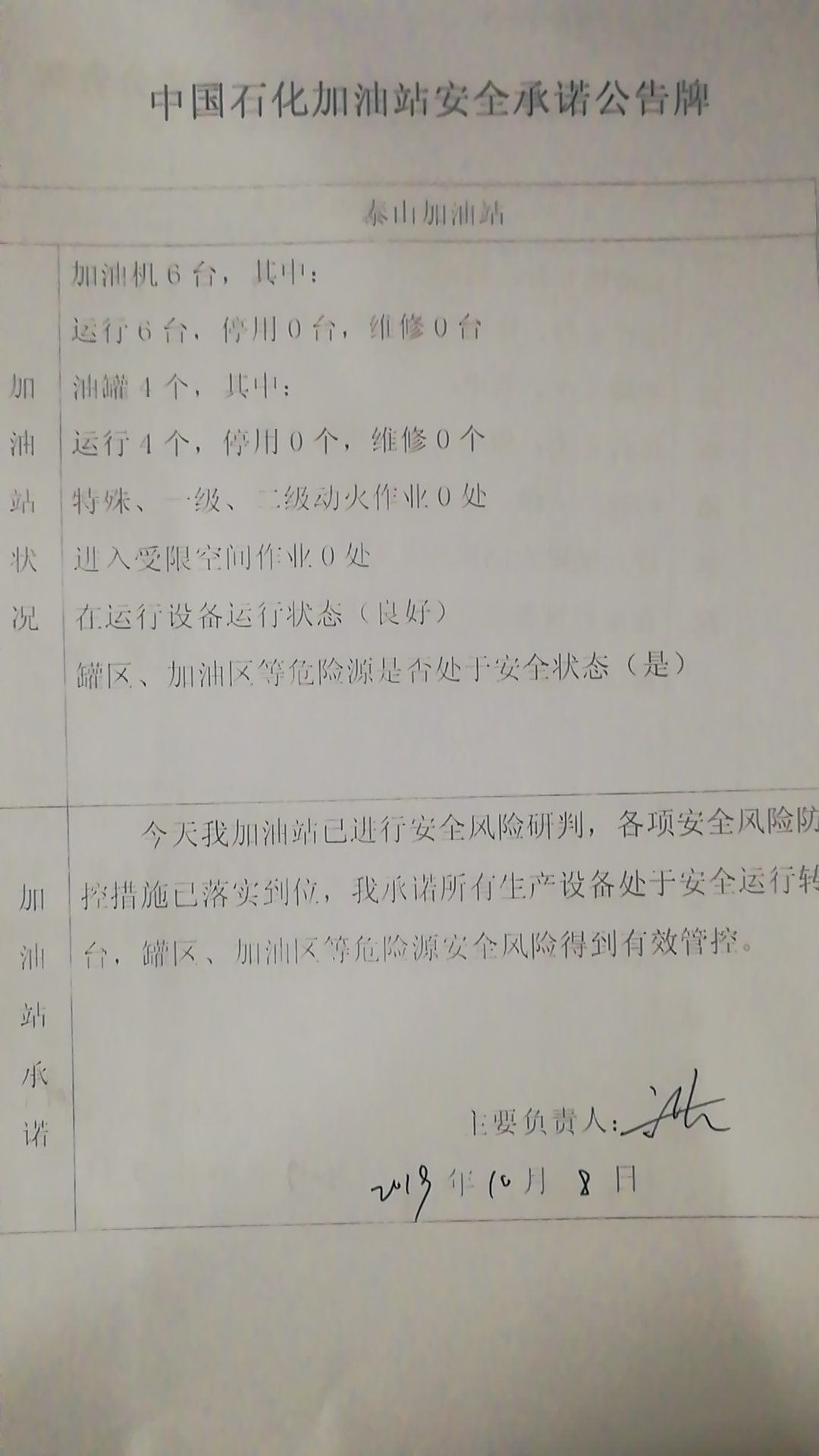 20191008安全承诺公告牌公示