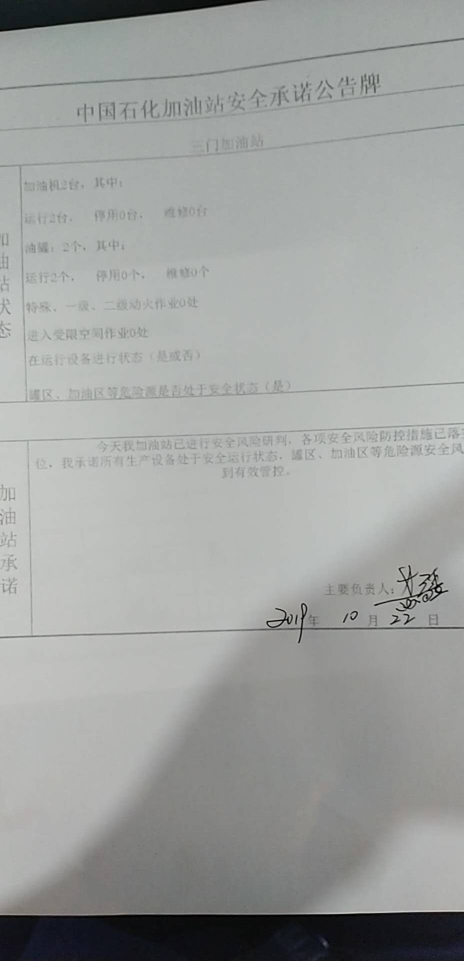 20191022安全承诺公告牌公示