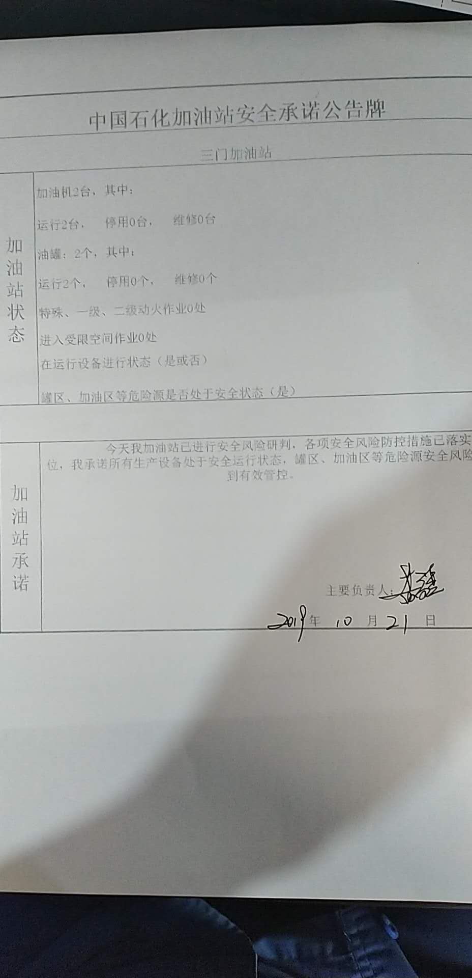 20191021安全承诺公告牌公示