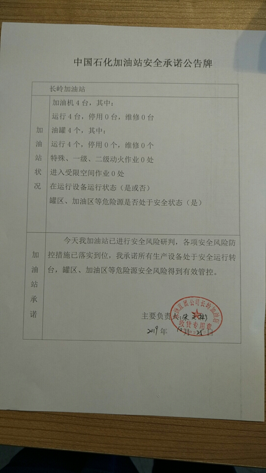 20191025安全承诺公告牌公示
