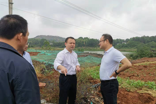 市发改委向平一行来我区调研重点项目