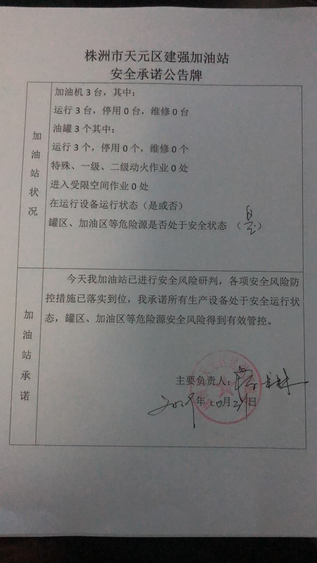 20191031安全承诺公告牌公示