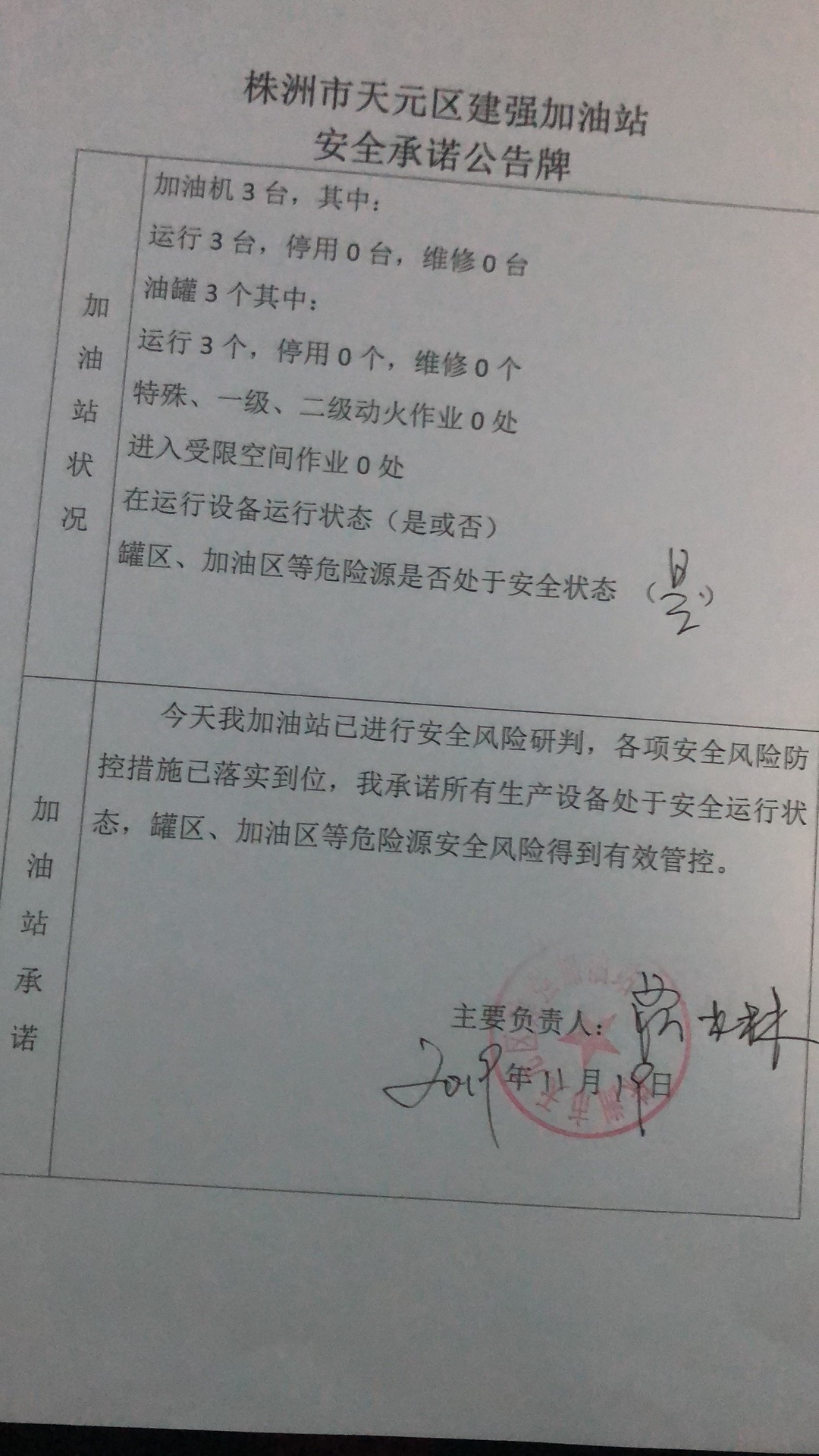 20191119安全承诺公告牌公示