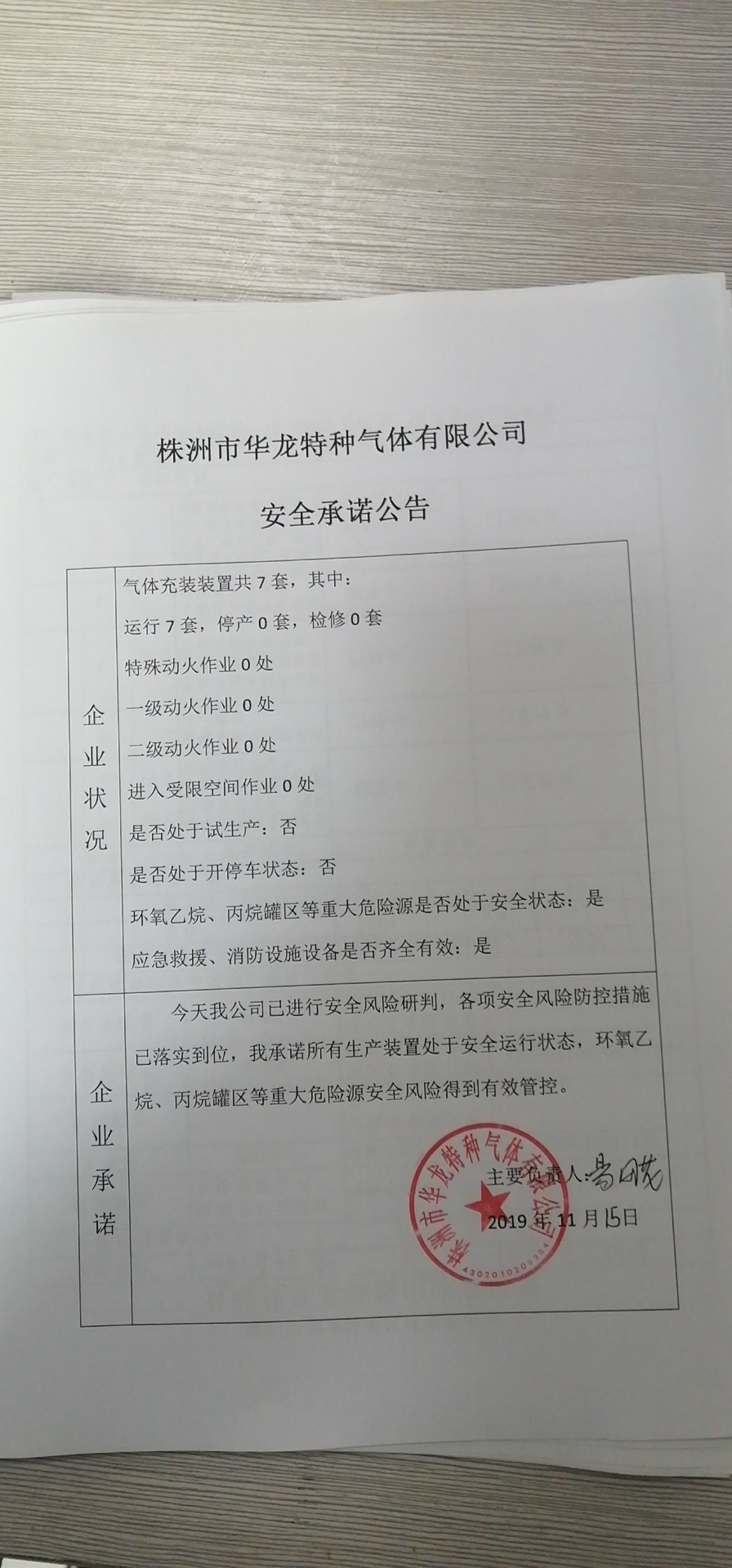 20191115安全承诺公告牌公示