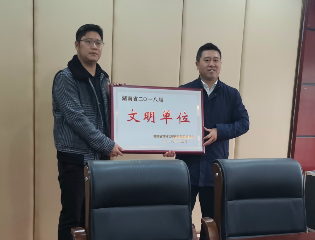 金山街道举行“湖南省2018届文明单位”授牌仪式