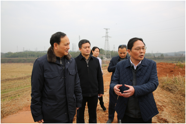 株洲市副市长顾峰陪同省水利厅厅长颜学毛到渌口区开展节前安全生产检查