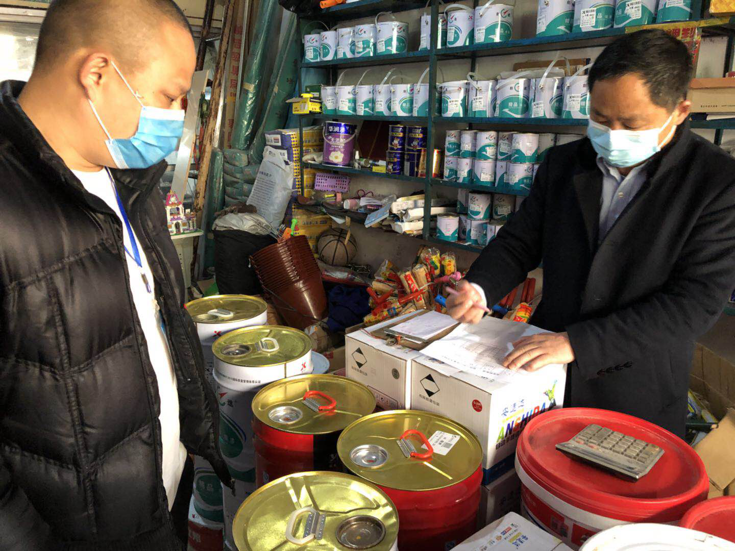 宋家桥街道对疫情期间营业门店进行督查检查