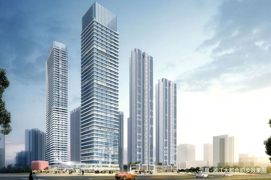 株洲中心商务区将添一新地标建筑——华晨•湘江大都会项目开工