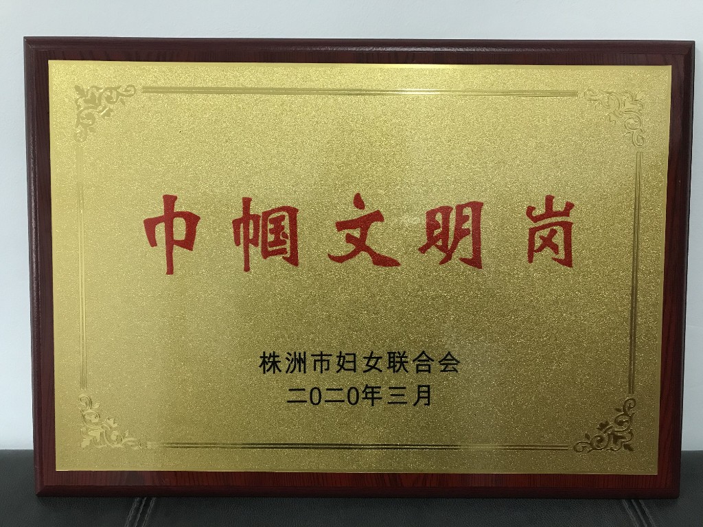 综合核算科喜获株洲市“巾帼文明岗”荣誉称号