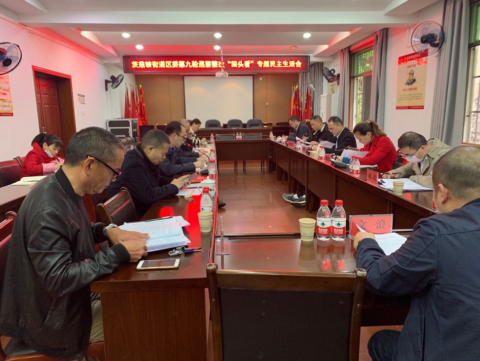 茨菇塘街道召开党风廉政建设工作专题会议暨荷塘区第九轮巡察整改“回头看”专题民主生活会