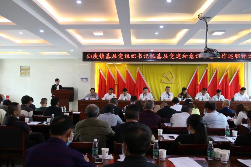 仙庾镇召开党代会年会暨基层书记抓党建和意识形态述职评议会议