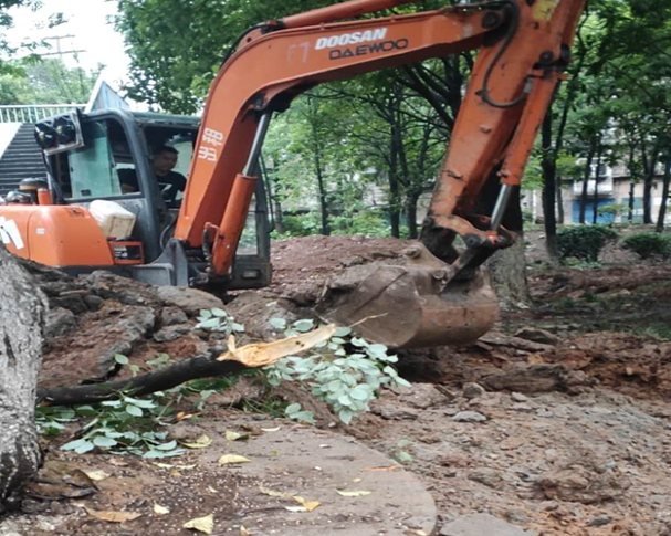袁家湾小游园提质改造项目已开工建设