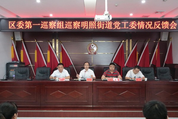区委第一巡察组向明照街道党工委反馈巡察情况