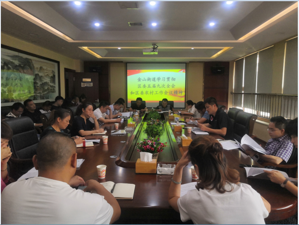 金山街道学习贯彻区委五届九次全会和区委农村工作会议精神