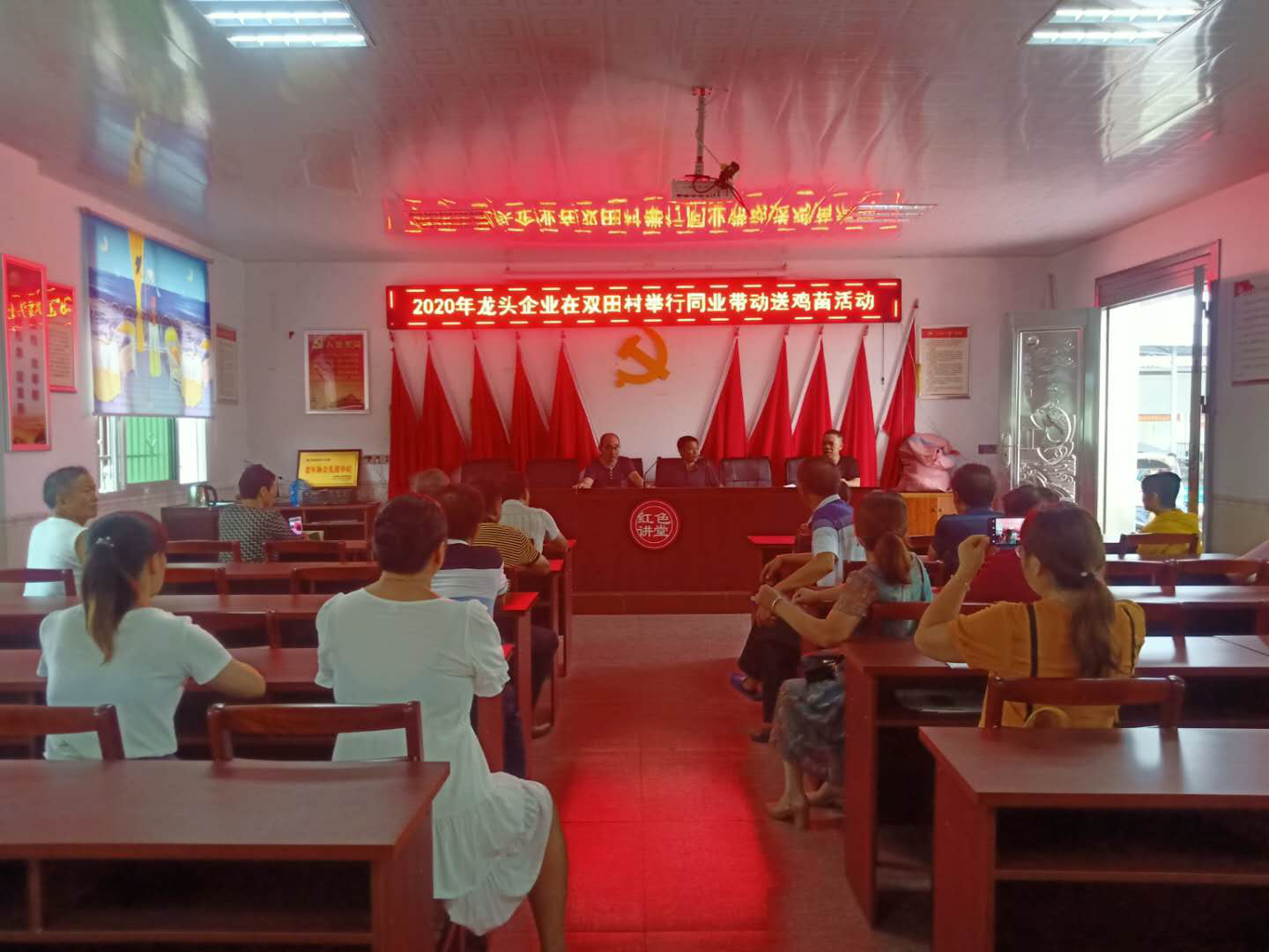 产业扶贫送鸡苗  扶贫帮困暖人心