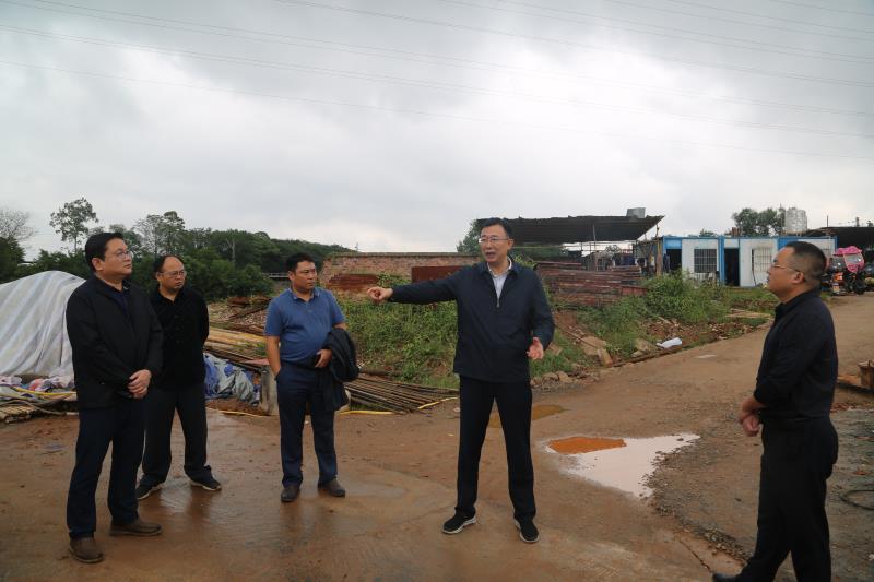株洲市石峰区委书记张建勇现场督查省生态环境保护督察"回头看"问题整改工作
