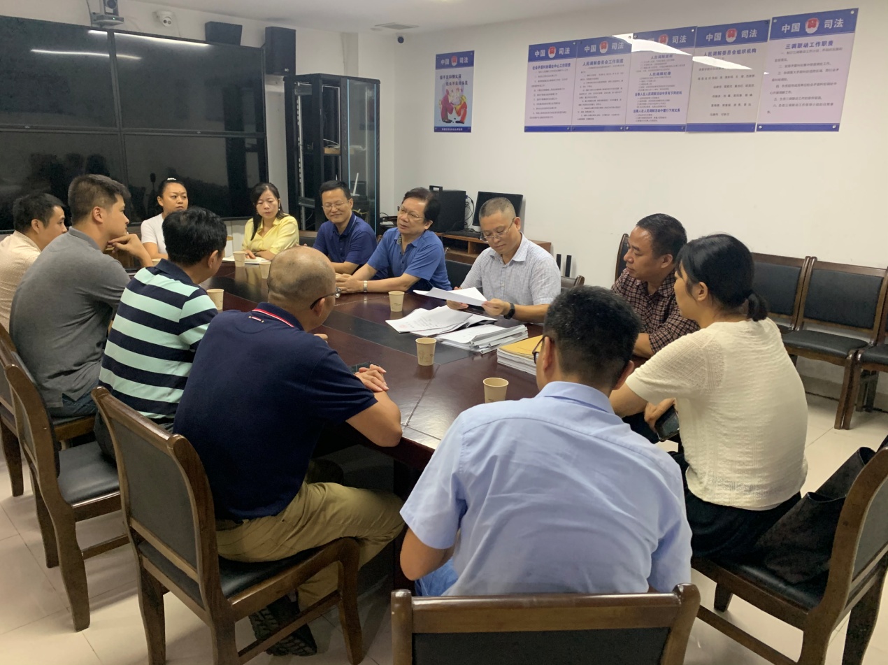 省司法厅莅临荷塘区金山街道司法所调研人民调解工作、村规民约工作