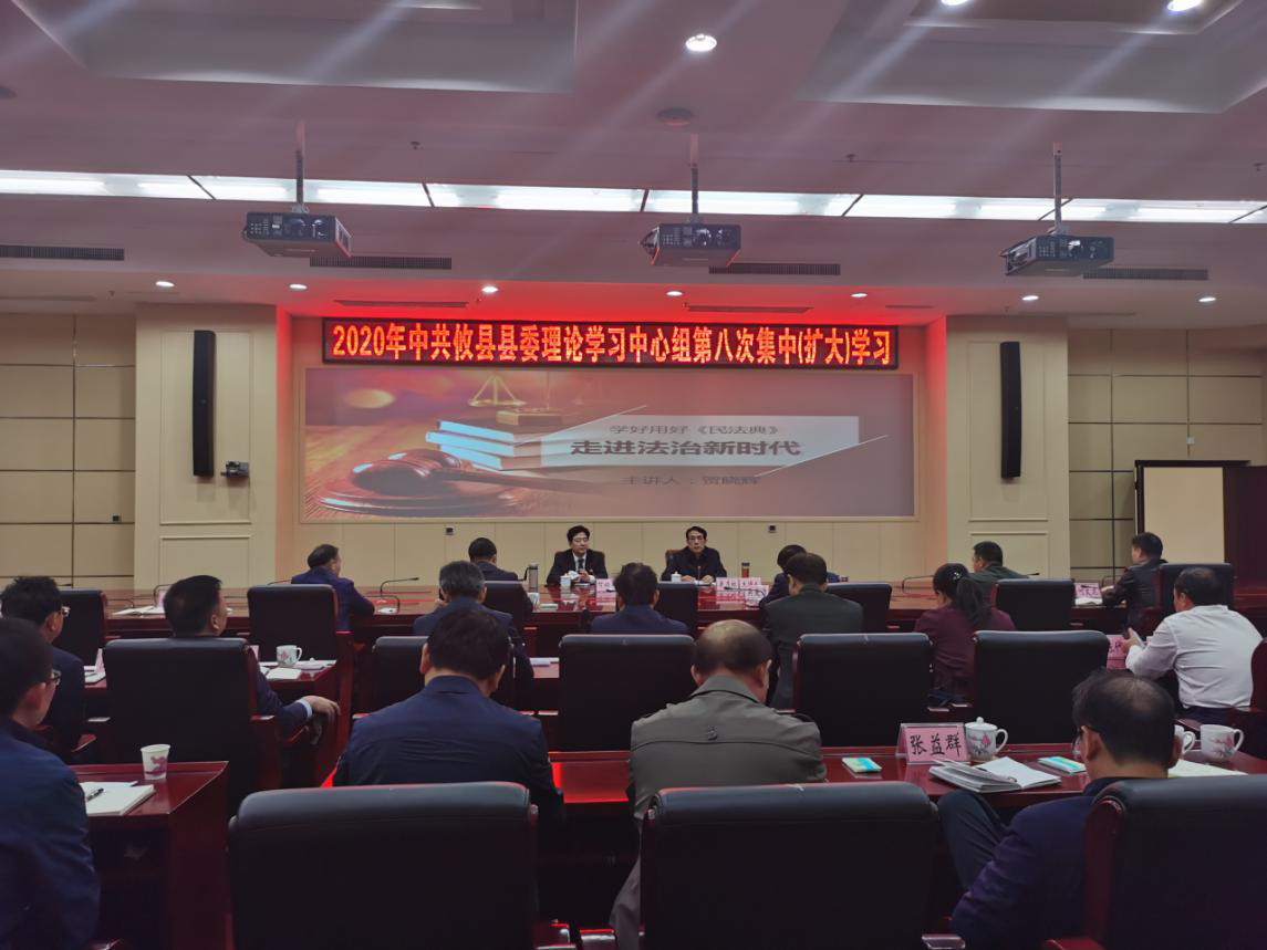 攸县县委理论学习中心组精心组织《中华人民共和国民法典》的集中学习