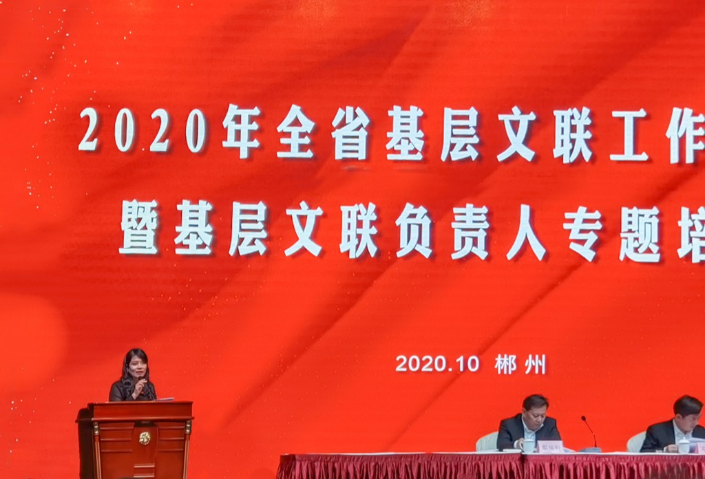 荷塘区文联参加2020年湖南省基层文联工作会议并作工作经验交流发言