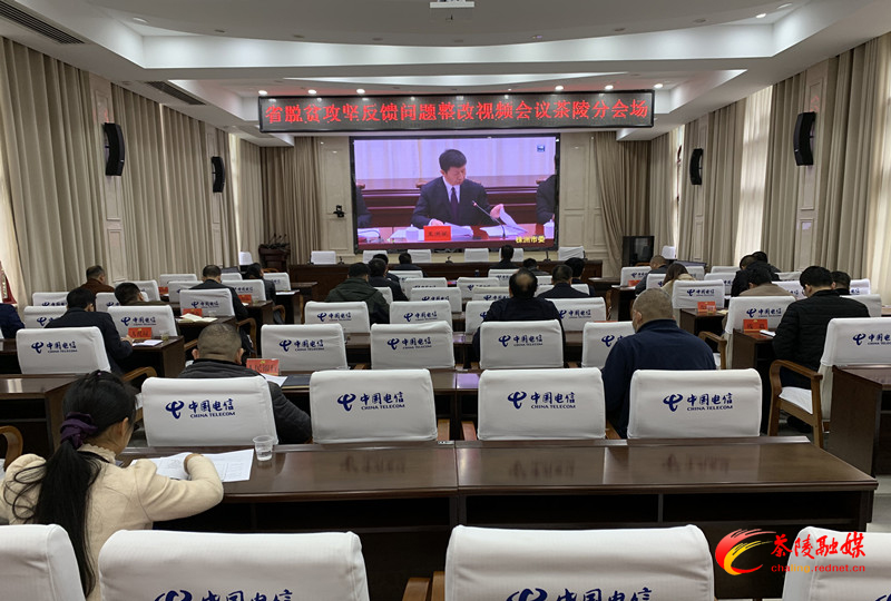茶陵县组织收听收看省脱贫攻坚反馈问题整改电视电话会议