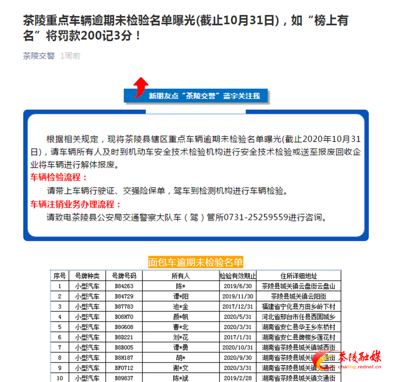 406名“拖延症”司机被曝光