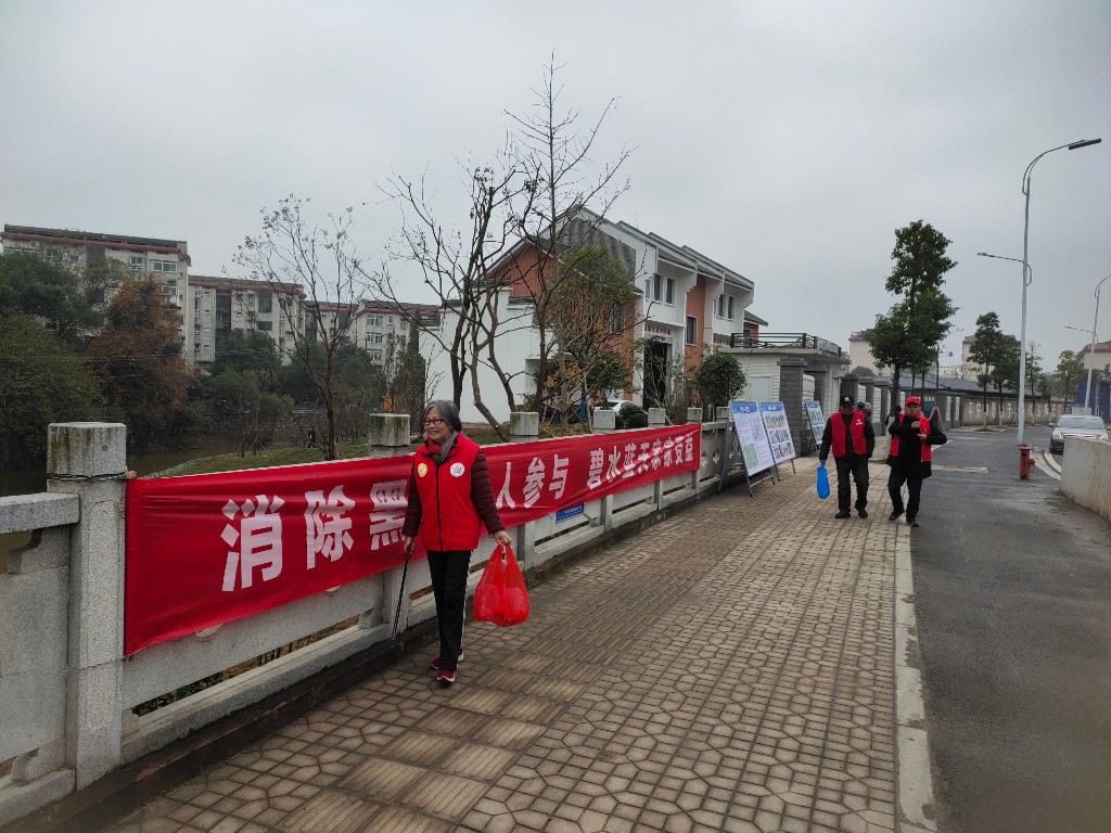 董家塅街道开展志愿者护河巡河活动
