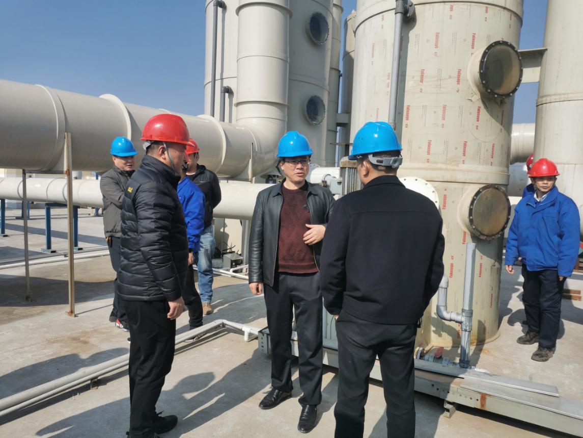 株洲市生态环境局刘倩生副局长一行赴攸县工业园检查工作