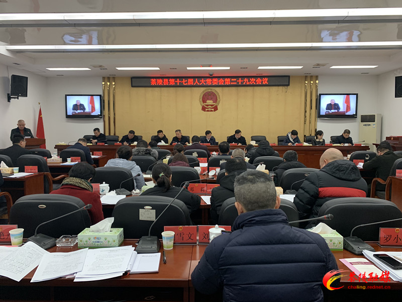茶陵县第十七届人大常委会第二十九次会议召开