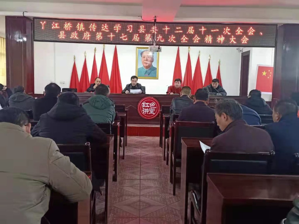 丫江桥镇传达学习县委、县政府全会精神