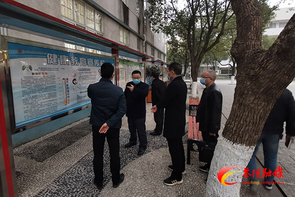 罗峰率队到茶陵二中指导工作