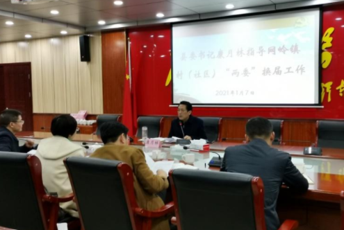 县委书记康月林调研网岭镇村(社区)“两委”换届工作