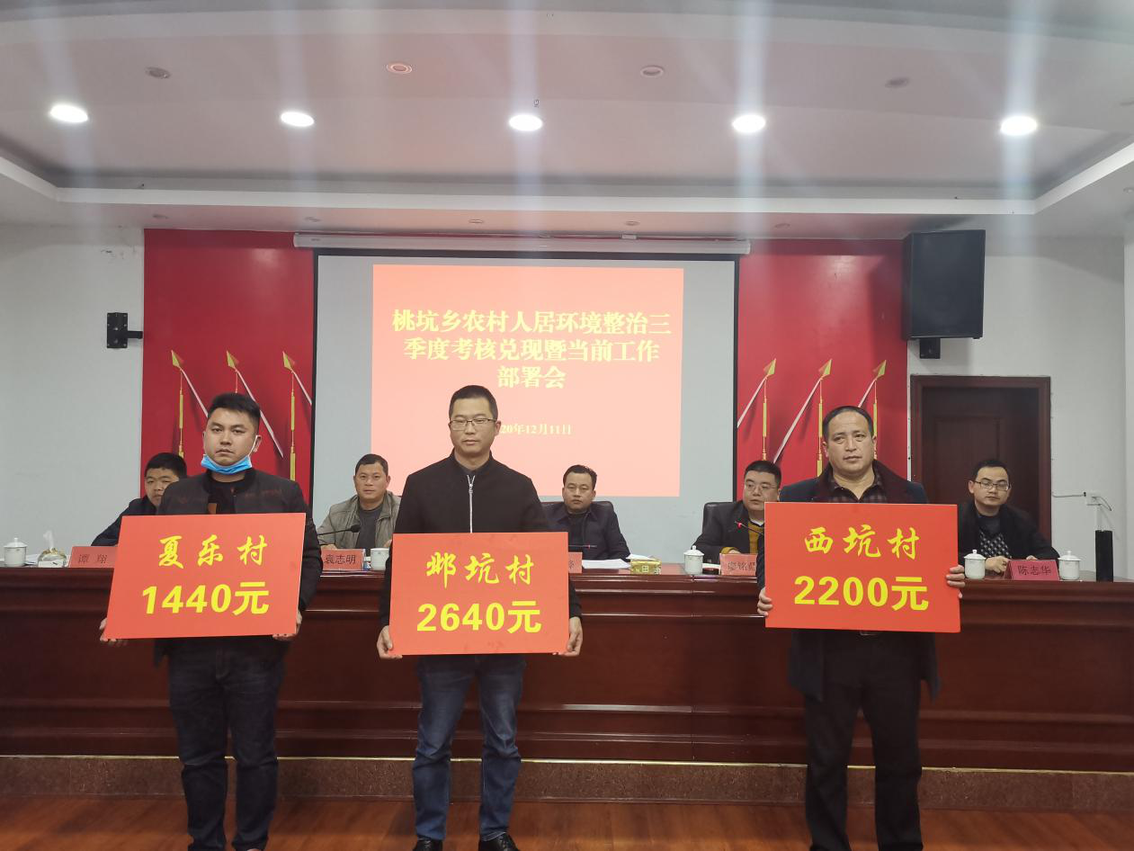 桃坑乡召开农村人居环境整治三季度考核兑现会