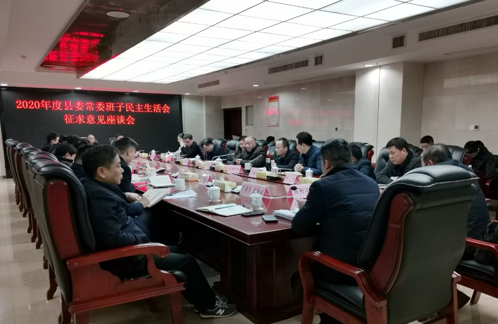 县委常委班子2020年度民主生活会会前征求意见
