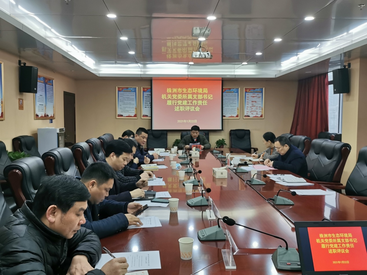 株洲市生态环境局机关党委召开所属支部书记履行党建工作责任集中述职评议会议