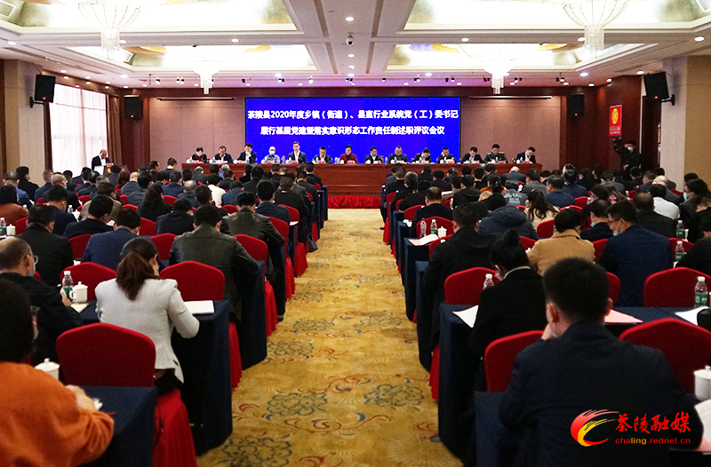 茶陵县2020年乡镇（街道）、县直行业系统党（工）委书记履行基层党建暨落实意识形态工作责任制述职评议会议召开