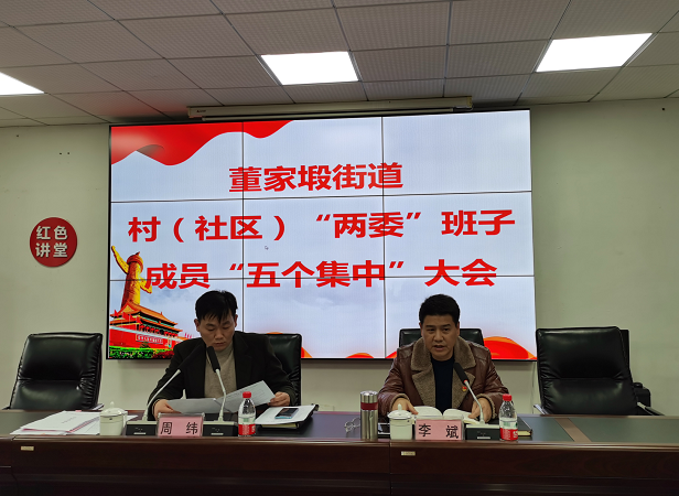 董家塅街道召开村(社区)“两委” 班子“五个集中”大会