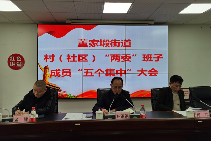 董家塅街道召开村(社区)“两委” 班子“五个集中”大会