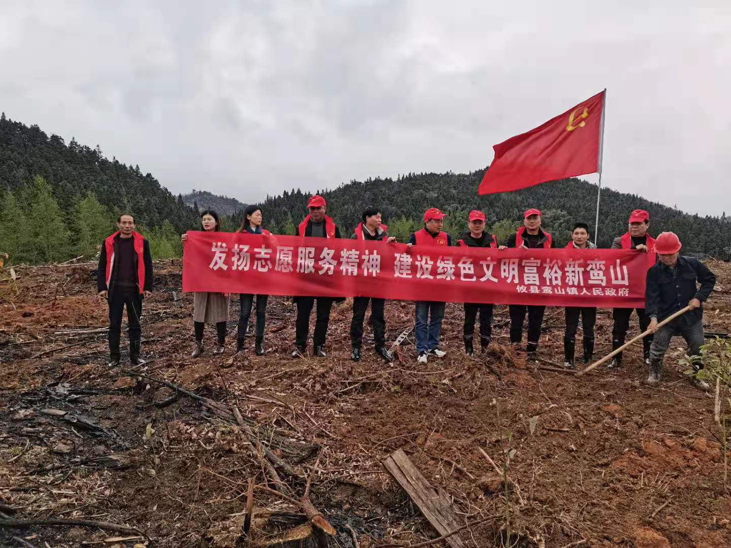一树新栽益四邻,鸾山处处添生机