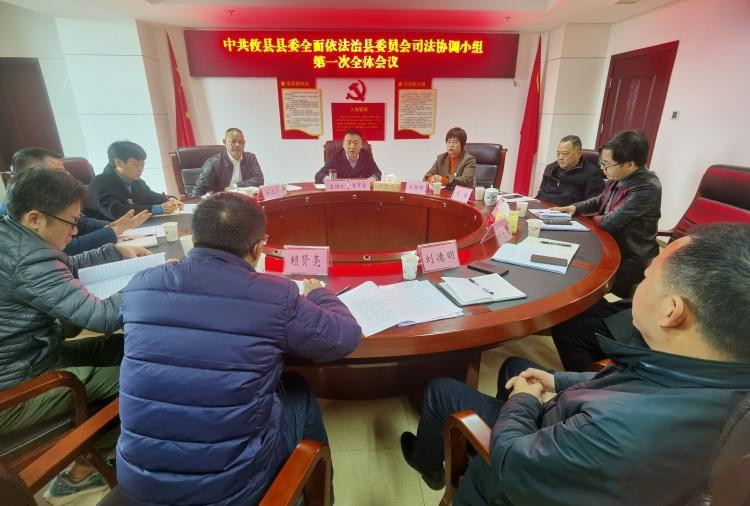 攸县县委全面依法治县委员会司法协调小组召开第一次全体会议